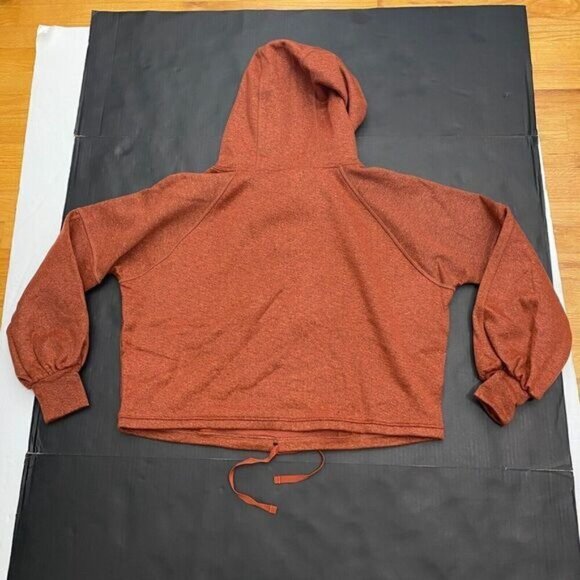 PrAna Ziller Sweatshirt Women Small Hooded Pullover Gingerbread Wool New - Picture 6 of 13